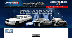 Desktop Screenshot of limo805.com